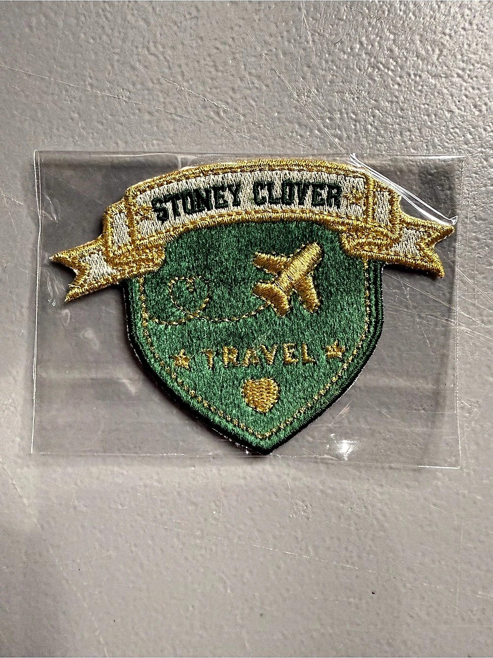 Stoney Clover Lane Travel Patch Green & Gold